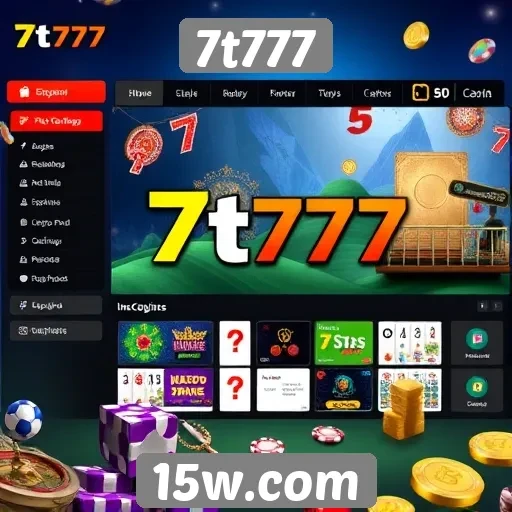 Análise da interface do usuário do site 7t777